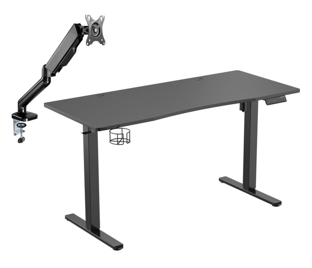 Silver Monkey Biurko elektryczne ED-140 black + UM-600 (sprężyna gazowa) - 1351495 - zdjęcie